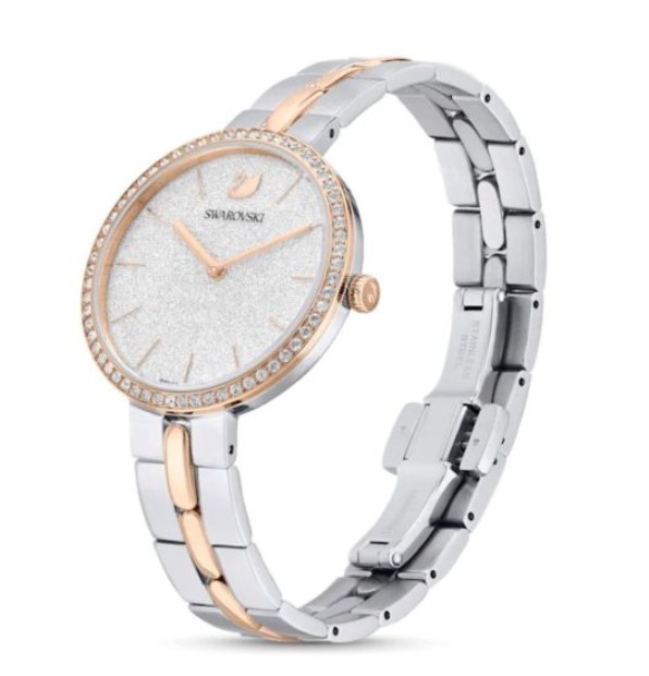 Swarovski Cosmopolitan Watch Metal Bracelet - White Mixed Metal Finish